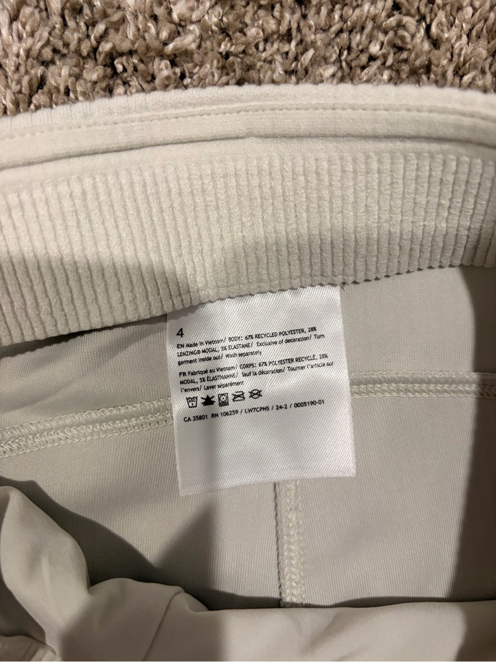 lululemon athletica Women's Light Beige/Off-White Sweat Joggers